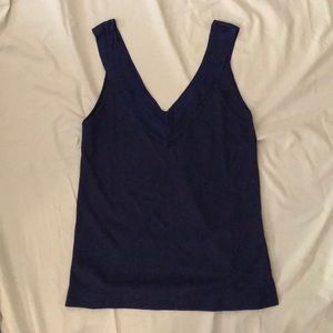 Rich blue tank top.
